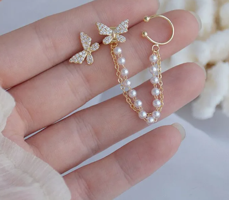 Ladies Fashion Rhinestone Butterfly Chain - Image 3