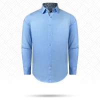 SKY POLKA CONTRAST SHIRT